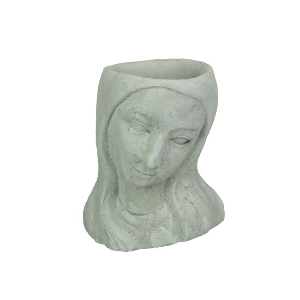 Long-Haired Maiden Cast Polyresin Head Planter Pot 8 Inches High